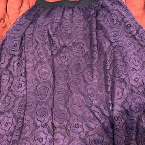 Beautiful purple lace skirt